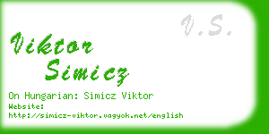 viktor simicz business card